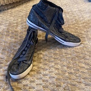 G by Guess Black Sparkle High-Top Sneakers